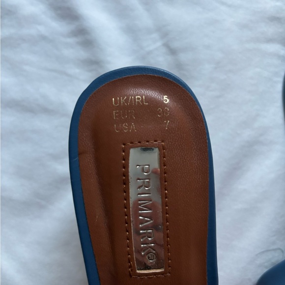 Blue mule/heeled sandal - Picture 4 of 4